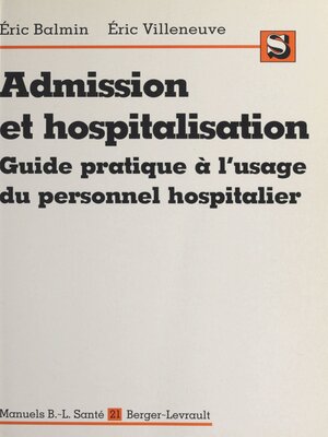 cover image of Admission et hospitalisation